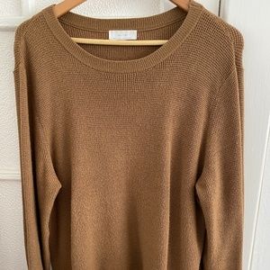 Oak + Fort 2427 Brown Waffle Knit Sweater